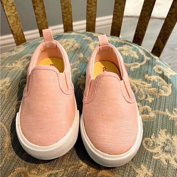 Old Navy Pink Kids Slip-On Sneakers with Rainbow Accent size 12.5 - Picture 2 of 7